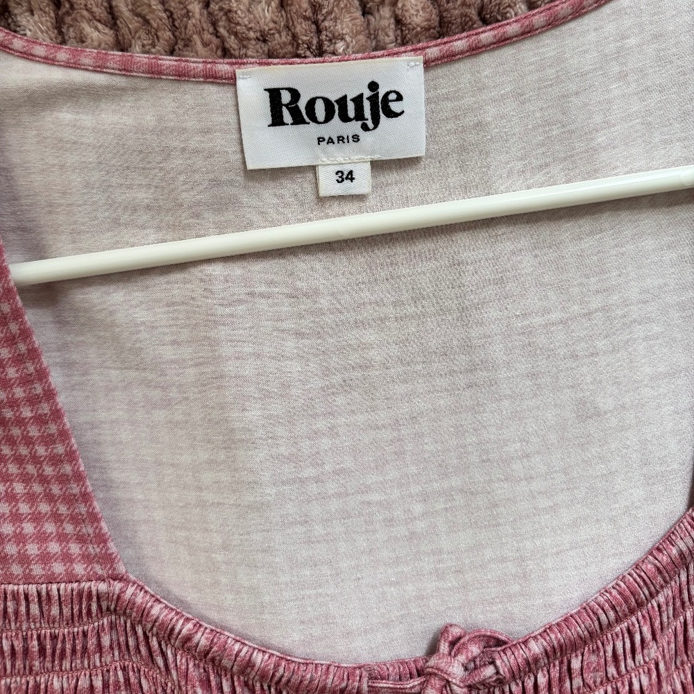 Rouje Vichy Pink Gingham Dress in size 34/0/XS - Picture 4 of 5
